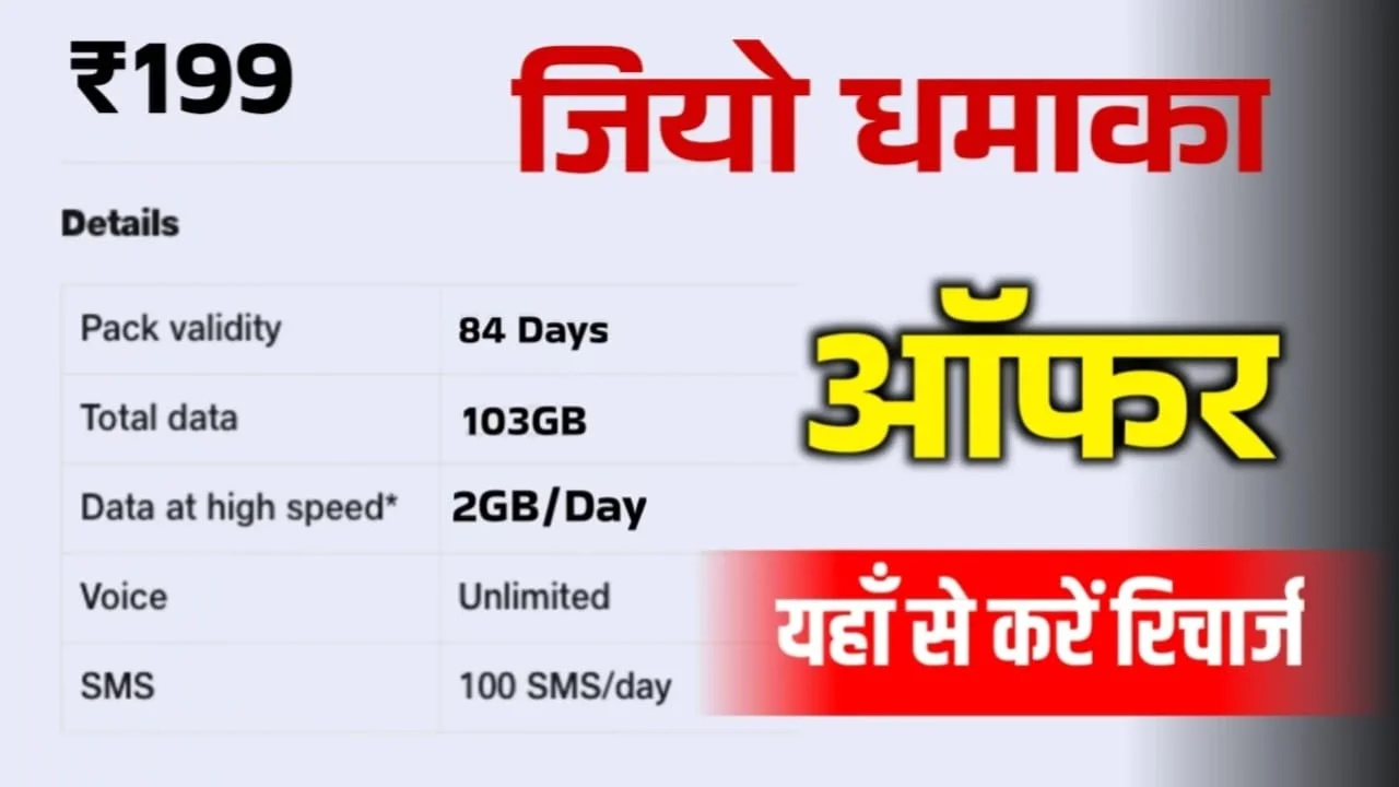 Jio Launches New ₹199 Recharge Pack – 365 Days Validity & Unlimited Benefits
